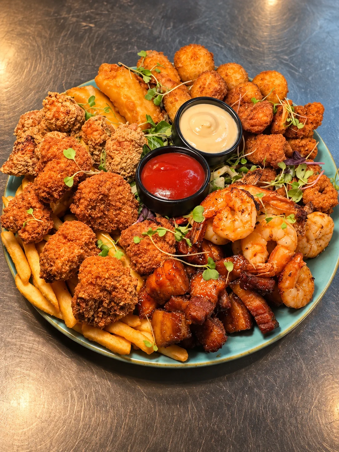A seafood sharing platter at Lucky Finns