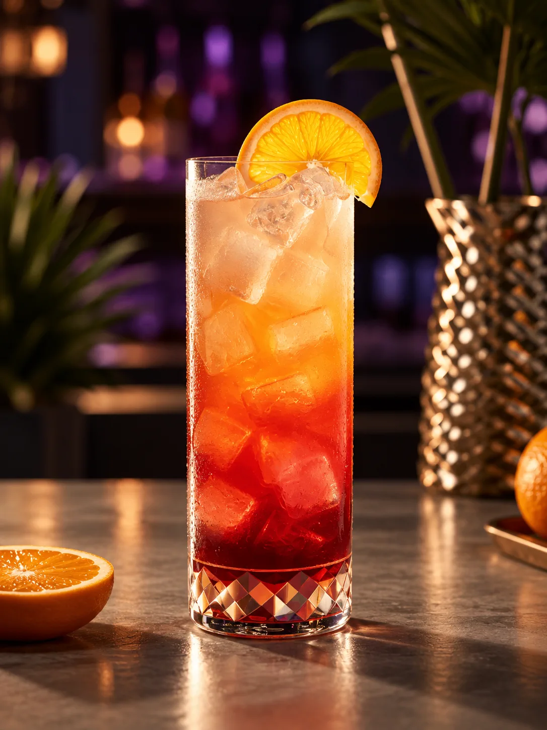 A citrus cocktail served at Lucky Finns